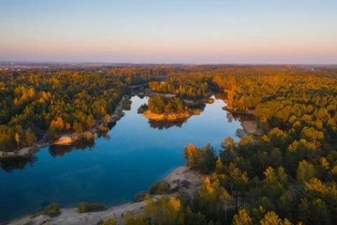 Warm autumn evening Foto stock
