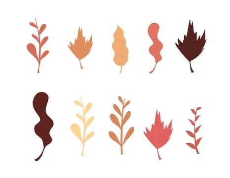 Warm autumn leaves in vector background illustration Stock Illustration