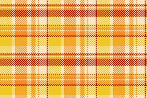 Warm autumn plaid fabric pattern in reds, oranges, yellows. Cozy texture fo.. Stock Illustration