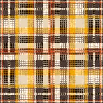 Warm autumn plaid pattern in shades of brown, orange, and yellow. This pixe.. Stockillustratie