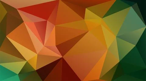 Warm autumn vector background. Colored triangle Stock Illustration