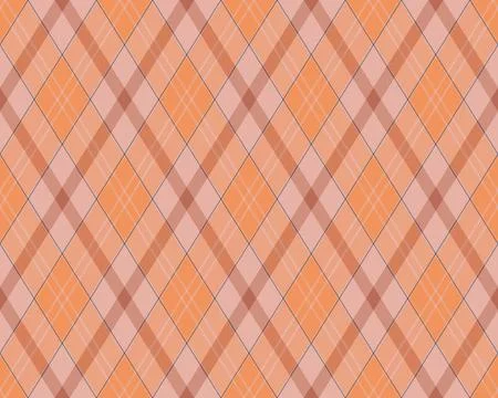 Warm, autumnal diagonal plaid pattern.  Perfect for fallthemed designs, backg Stock Illustration