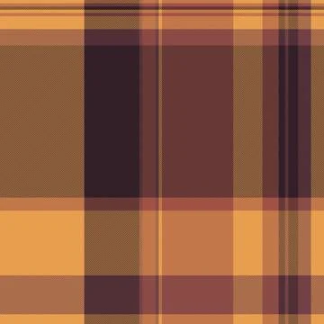 Warm autumnal plaid pattern.  Earthy tones of brown, orange, and deep maroon  Stock Illustration