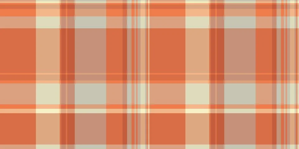 Warm autumnal plaid pattern in muted orange and cream tones. Perfect for text Stock Illustration