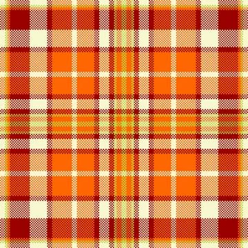 Warm autumnal plaid pattern. Rustic pixel art texture, suitable for backgro.. Stockillustratie