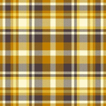 Warm autumnal plaid pattern.  A seamless texture of gold, beige, and dark bro Stockillustratie