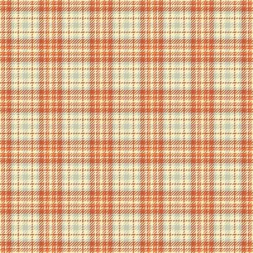 Warm autumnal plaid pattern.  Subtle, textured design in soft orange and cr.. Stock Illustration
