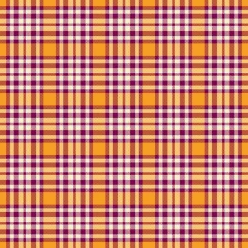 Warm autumnal plaid pattern. Texture of woven fabric with orange, purple, a.. Stock-Illustration