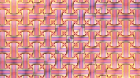 A warm background with a complex, wave-like movement of a kaleidoscopic pattern Video stock 320529235