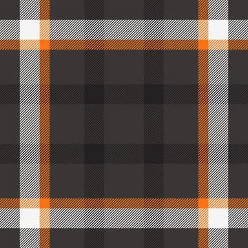 Warm background fabric textile, kilt check vector seamless. Hunter texture .. Stock Illustration