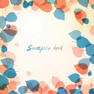 Warm background of leaves with space for text Stock Illustration