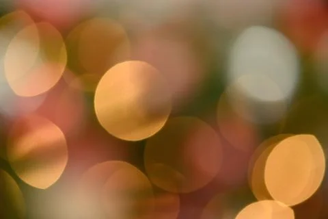 Warm background of spherical bokeh or shapes Stock Photos