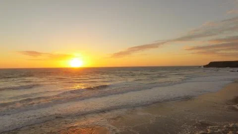 Warm Beach Sunset Stock Photos