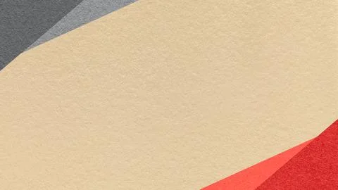 Warm beige paper texture background with gray, red geometric corners gradie.. Stock Illustration
