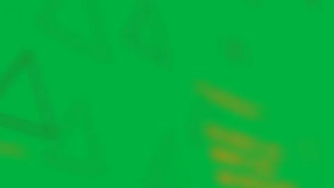 Warm blob appearing spawning red triangles rotating and yellow bars sliding, Stock Footage 329548716