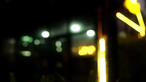 Warm Bokeh Decorative Lights Background for Travel and City Scenes Stock Footage 317066989