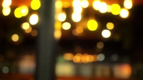 Warm Bokeh Decorative Lights Background for Travel and City Scenes Stock Footage 317066998