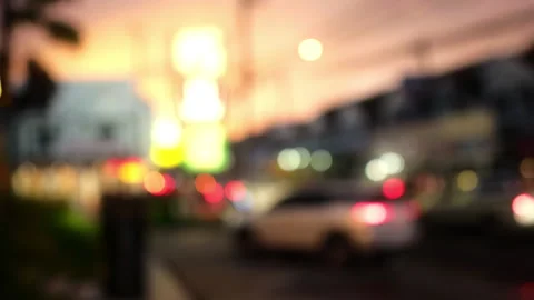 Warm Bokeh Decorative Lights Background for Travel and City Scenes Stock Footage 317067026
