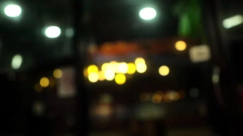 Warm Bokeh Decorative Lights Background for Travel and City Scenes Stock Footage 317067063