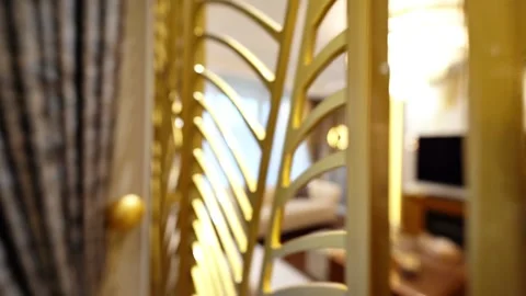 Warm Bronze Panel in Soft Ambient Glow Stock Footage 307915558