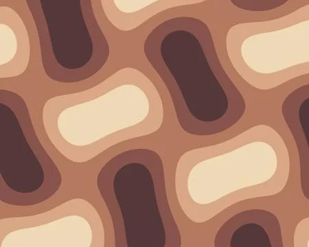A warm brown abstract pattern features softly layered organic shapes in cre.. Stock Illustration