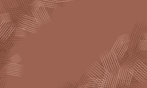 Warm Brown Corner Line Copy Space Background Stock Illustration