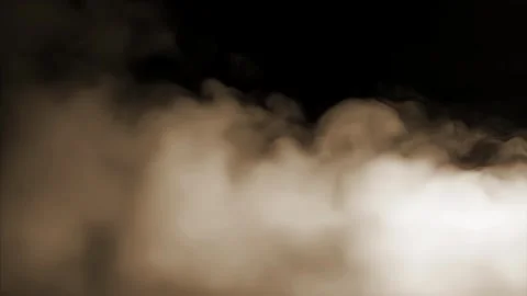 Warm Brown Fog Layer Slowly Drifting Across Dark Background Soft Atmospheric Stock Footage 335976218