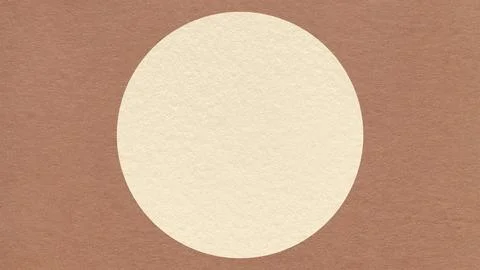 Warm brown paper texture background with light cream circle and copy space .. 스톡 사진
