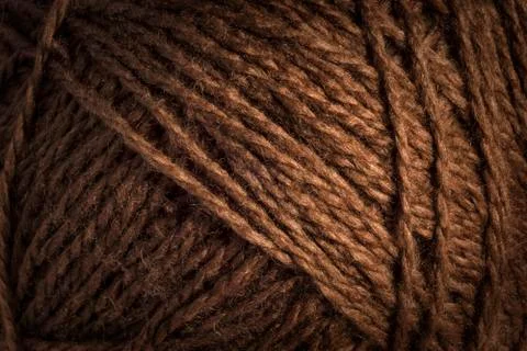 Warm brown wool threads background Foto stock