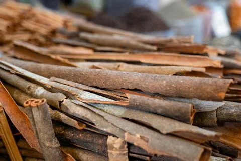 Warm Cinnamon Baking Aromatic Spices in Rustic Kitchen Stock Photos