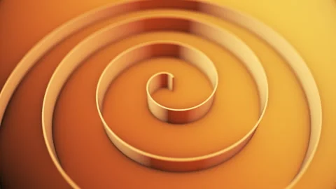 Warm Circular Spiral Abstract Background Animation Stock Footage 302920554