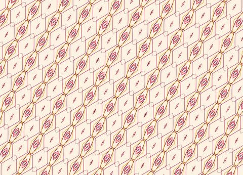 Warm citrus burst contour tileable outline background pattern featuring vermilio Stock Illustration