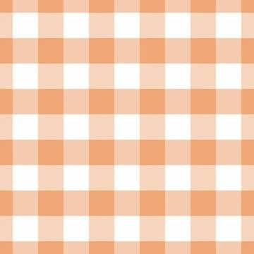 Warm, classic gingham pattern in a soft orange hue and white. Perfect for bac Illustrazione stock