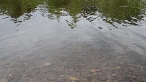 Warm clear waters flow after winter outdoors Stock Footage 91684212