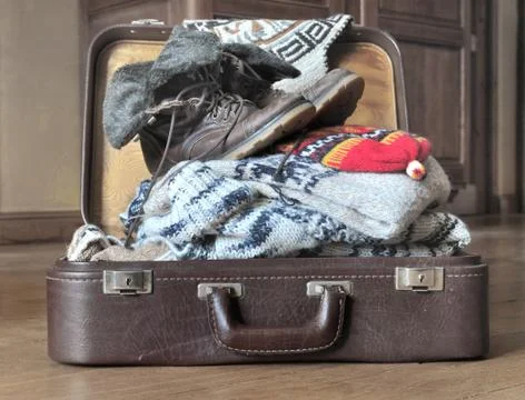 Warm cloths for winter Stock Photos