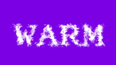 Warm cloud text effect violet isolated background Video stock 138722016