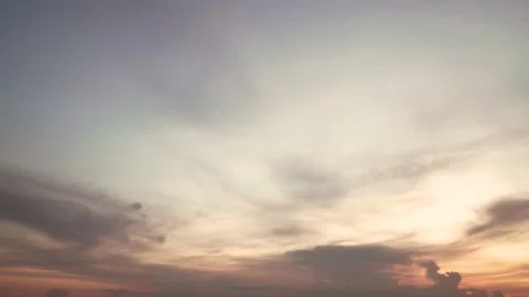 Warm Cloudy Sky and Sunlight in Evening Stock Footage 155968147