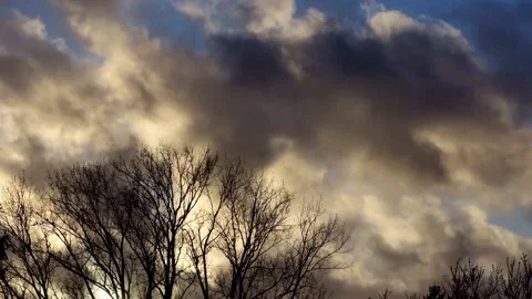 Warm cloudy sky timelapse Stock Footage 173604654