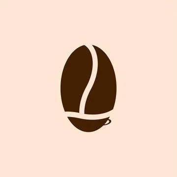 Warm Coffee Bean Logo Stock Illustration