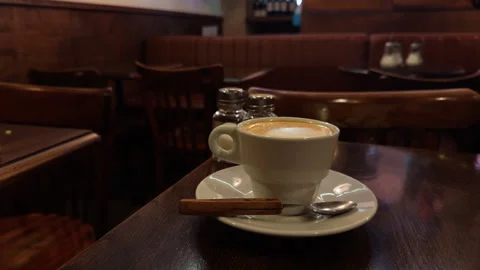 Warm Coffee in a Cozy Caf Setting Stock Footage 318497095