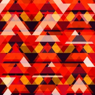 Warm color mosaic seamless pattern Stock Illustration