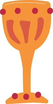 Warm Colored Hand-drawn Icon. Cozy Christmas Cup Illustrazione stock