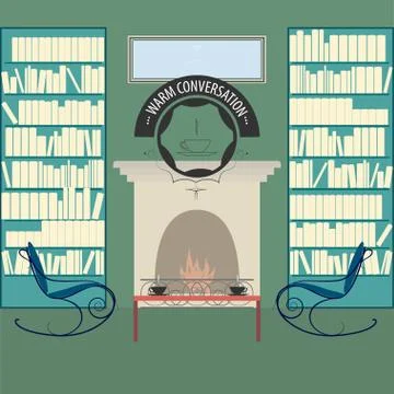 Warm conversation Stock Illustration