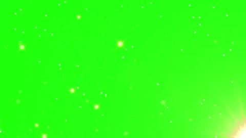 Warm Corner Lens Flare and Floating Bokeh Particles on Green Screen Video stock 337579962