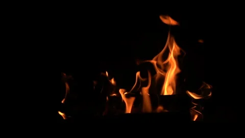 Warm cozy burning fire in the fireplace. Stockbeeldmateriaal 99841801