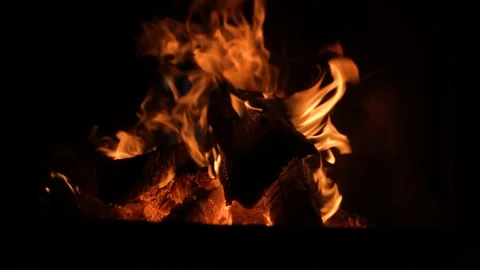 A Warm, Cozy Fire Stock Footage 201697023