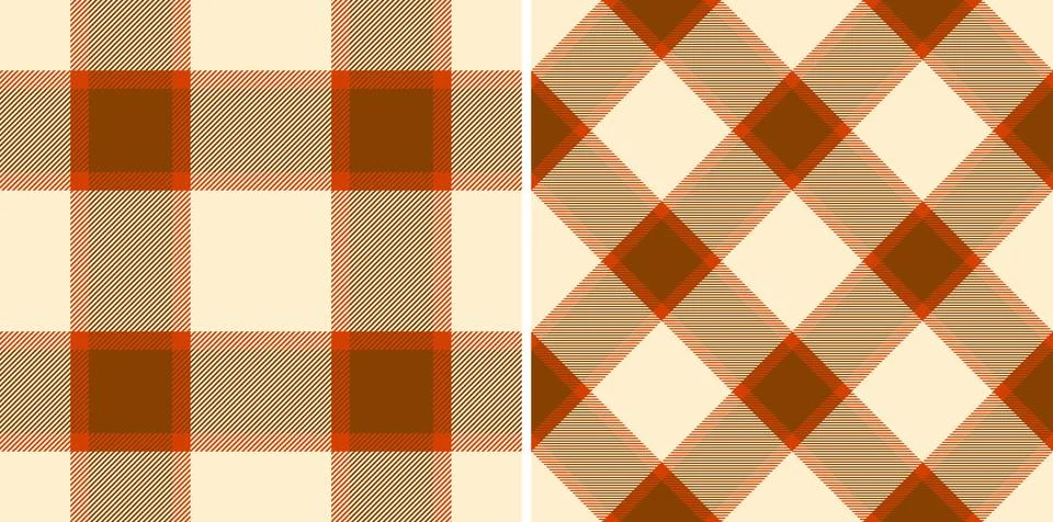 Warm, cozy plaid patterns evoke autumn  rustic charm.  Perfect for background 库存插图