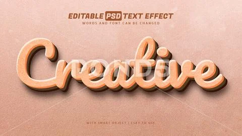 Warm creative retro vintage style text effect PSD Template