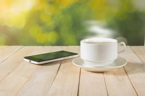 Warm cup of coffee. Stock Photos
