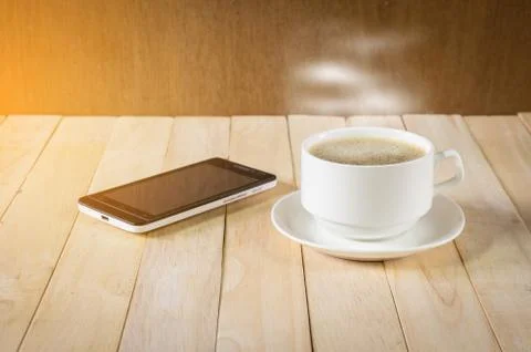 Warm cup of coffee. Stock Photos
